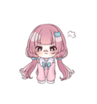 ぱっつんゆるガール（個別スタンプ：3）