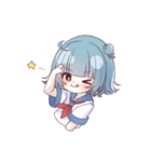 ぱっつんゆるガール（個別スタンプ：9）