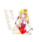 頑張る巫女お姉さん    14（個別スタンプ：24）