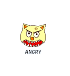 ABC気持ちねこさん English Only（個別スタンプ：1）