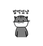 マスクをした猫さん（個別スタンプ：3）