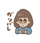 レトロな女の子スタンプ（個別スタンプ：7）