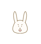 百面相なウサギです。（個別スタンプ：6）