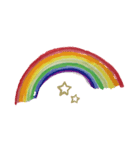 手描き風にじいろスタンプです（個別スタンプ：6）
