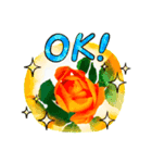 オレンジ色の薔薇（個別スタンプ：5）