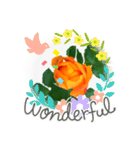 オレンジ色の薔薇（個別スタンプ：6）