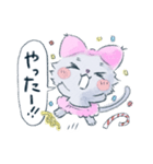 リボンみみのねこ①（個別スタンプ：31）