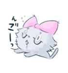 リボンみみのねこ①（個別スタンプ：38）