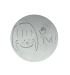 てがきの女の子。（個別スタンプ：1）