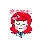 キュートな顔のエミリーちゃん（個別スタンプ：6）