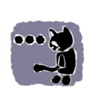 クロおばけねこ（個別スタンプ：3）