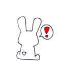 後ろ向きウサギの感情（個別スタンプ：1）
