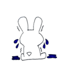 後ろ向きウサギの感情（個別スタンプ：4）