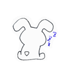 後ろ向きウサギの感情（個別スタンプ：8）