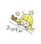 黄色い髪の少女（個別スタンプ：1）
