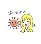 黄色い髪の少女（個別スタンプ：2）