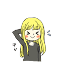 黄色い髪の少女（個別スタンプ：15）