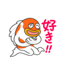 立って気持ち伝える金魚さん（個別スタンプ：6）