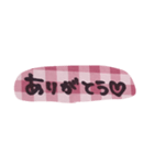 ゆうくま 文字ピンク（個別スタンプ：9）