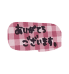 ゆうくま 文字ピンク（個別スタンプ：10）