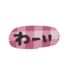 ゆうくま 文字ピンク（個別スタンプ：16）