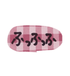 ゆうくま 文字ピンク（個別スタンプ：18）