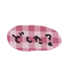 ゆうくま 文字ピンク（個別スタンプ：27）
