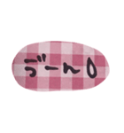 ゆうくま 文字ピンク（個別スタンプ：30）