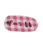 ゆうくま 文字ピンク（個別スタンプ：32）