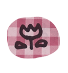 ゆうくま 文字ピンク（個別スタンプ：40）