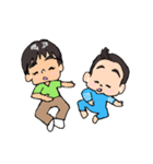 元気な男兄弟（個別スタンプ：24）