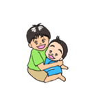 元気な男兄弟（個別スタンプ：36）