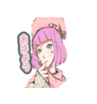 ザゴルフメモ わたしめもスタンプ女の子Ver（個別スタンプ：6）
