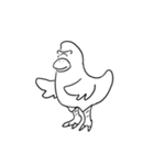 言葉なしで伝えたい、ゴリっ鳥（個別スタンプ：2）