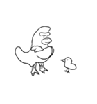 言葉なしで伝えたい、ゴリっ鳥（個別スタンプ：7）