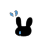 無口な黒ウサギ（個別スタンプ：2）
