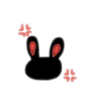 無口な黒ウサギ（個別スタンプ：4）