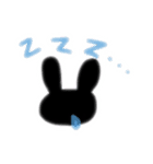 無口な黒ウサギ（個別スタンプ：6）