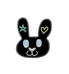無口な黒ウサギ（個別スタンプ：8）