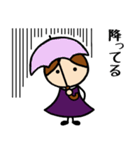 小紫女子⑤お天気編（個別スタンプ：10）