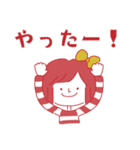 レトロかわいい女の子のスタンプ（個別スタンプ：7）