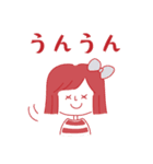 レトロかわいい女の子のスタンプ（個別スタンプ：9）