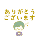 レトロかわいい女の子のスタンプ（個別スタンプ：11）