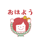 レトロかわいい女の子のスタンプ（個別スタンプ：13）