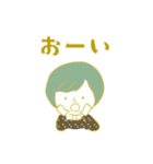 レトロかわいい女の子のスタンプ（個別スタンプ：24）