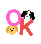 わんちゃんの文字のスタンプ（個別スタンプ：1）