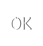影ありシンプル字スタンプ。第二弾（個別スタンプ：11）