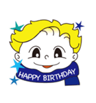 ハッピーバースデイ顔（個別スタンプ：5）