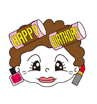 ハッピーバースデイ顔（個別スタンプ：6）