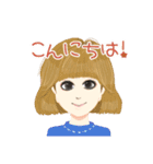 ステキな女性スタンプ（個別スタンプ：1）